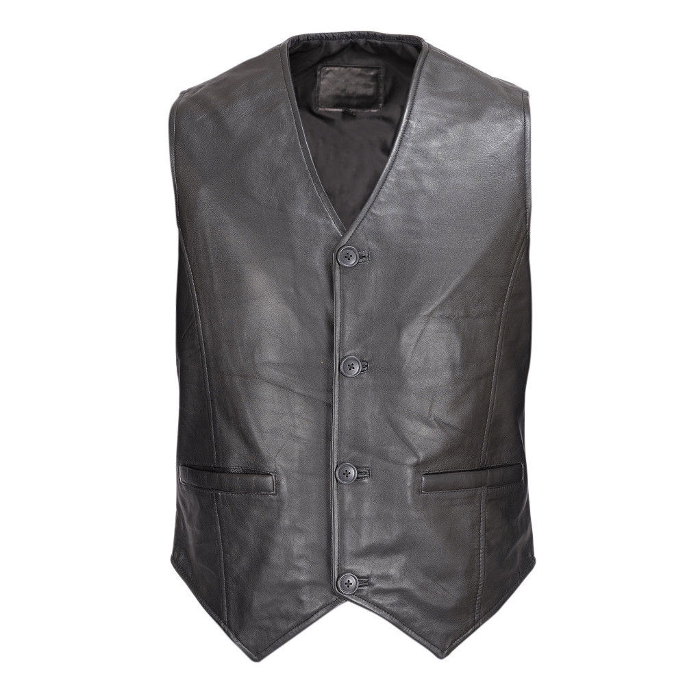Motorbike Leather Vest