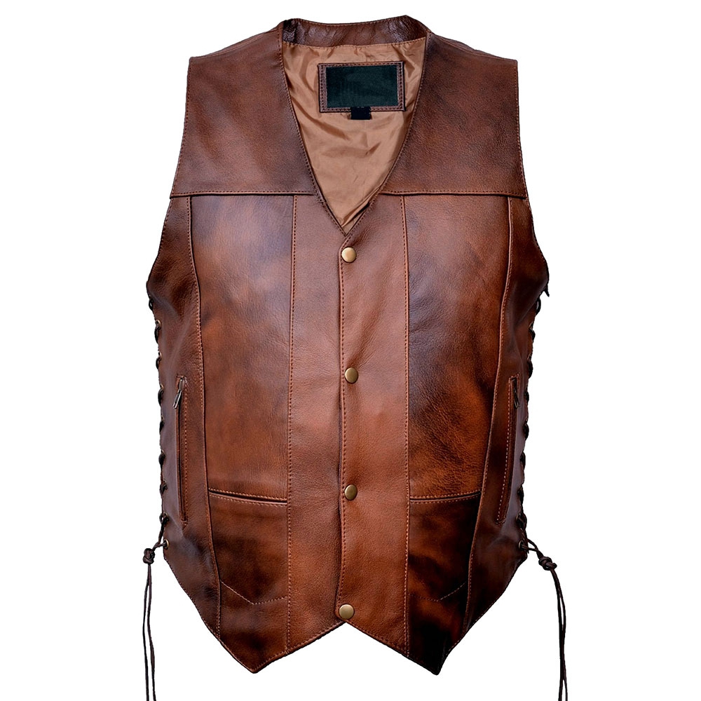 Motorbike Leather Vest