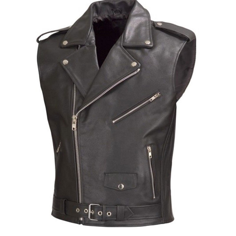 Motorbike Leather Vest